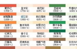 立邦漆色卡对照表及价格